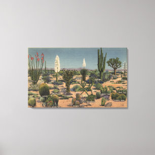 Toile CaliforniaVarieties des cactus de désert
