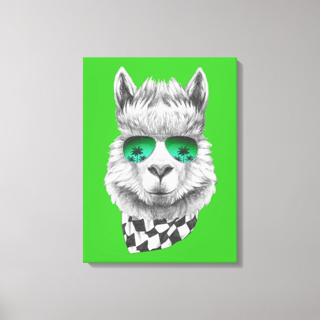 Toile Californie llama (Recto)