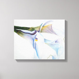 TOILE CALLA BLANCHE FLEURS DE LILY PEINTURE DE CANVAS WR