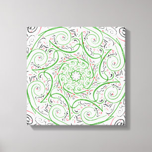 Toile Calligraphie arabe moderne - Poème arabe artistiqu