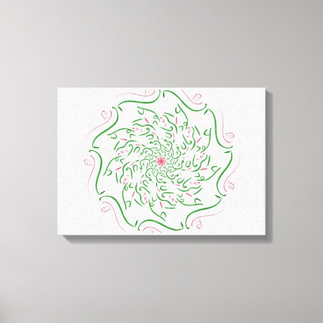 Toile Calligraphie arabe moderne - Poème saoudien artist (Recto)
