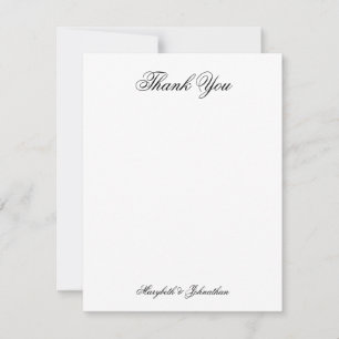 Toile & Calligraphie Mariage Plat Carte de remerci