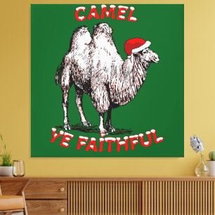 Toile Camel Ye Faithful Fun Pun Design de vacances