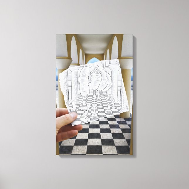 Toile Caméra Crayon Vs - Checkmate (Recto)