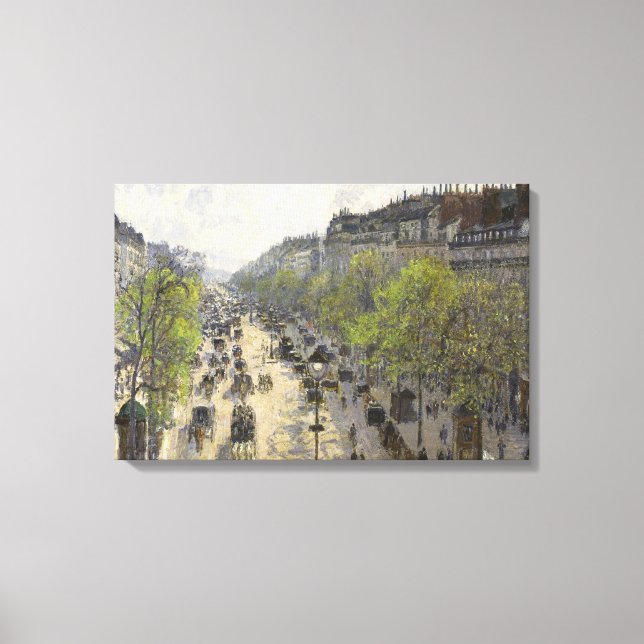Toile Camille Pissarro - Boulevard Montmartre, Printemps (Recto)