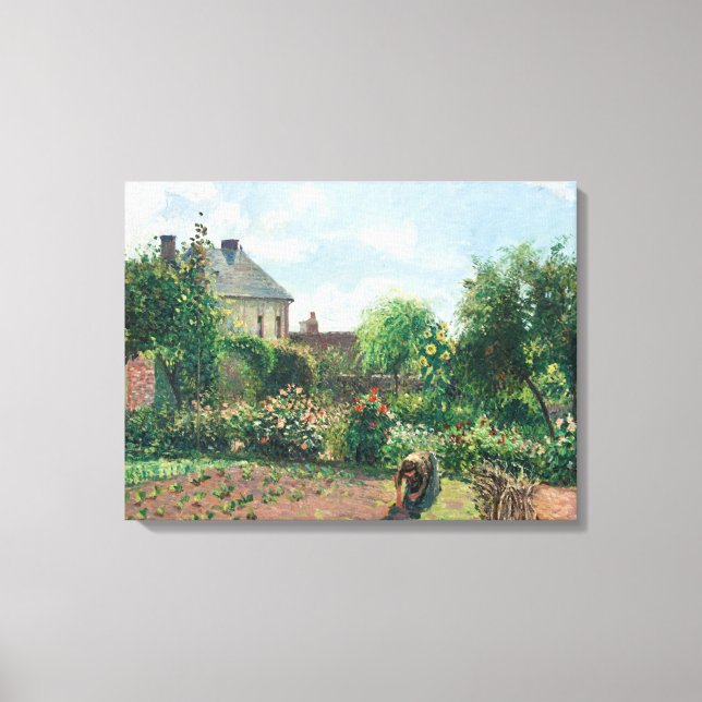 Toile Camille Pissarro Le jardin de l'artiste à Eragny (Recto)