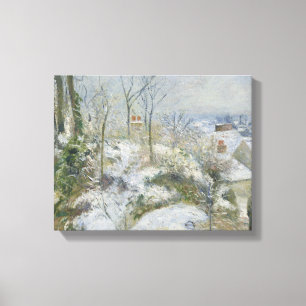 Toile Camille Pissarro - Warren lapin à Pontoise, Neige