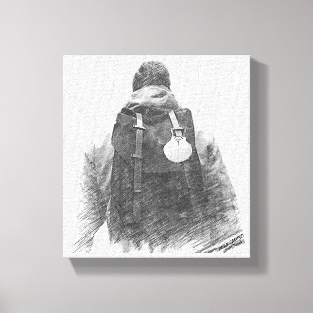 Toile Camino de Santiago Pilgrim (Recto)