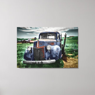 Toile Camion d'antiquités photo colorée 1940