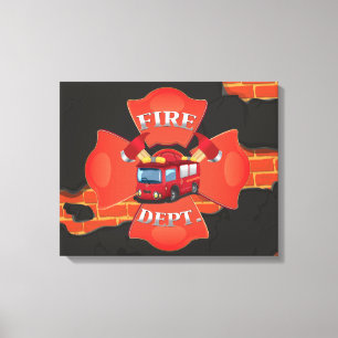 Toile Camion de pompiers