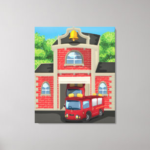 Toile Camion de pompiers