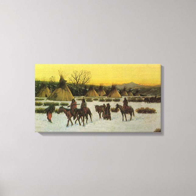 Toile Camp de Sioux à Wounded Knee par John Hauser (Recto)