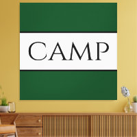 CAMP Gras Coloré Vert foncé Blancs Texte