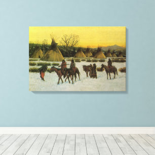 Toile Camp Sioux à Wounded Knee par John Hauser