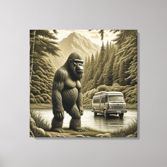 Toile Camper vintage Bigfoot et RV (Recto)