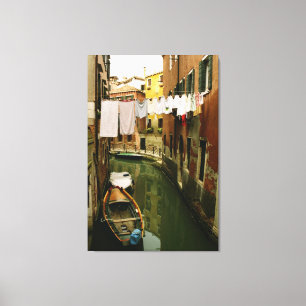 Toile Canal d'art de mur de blanchisserie de Venise