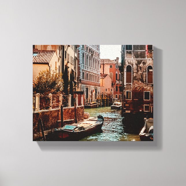 Toile Canal de Venise Gondolas en Italie Photo (Recto)