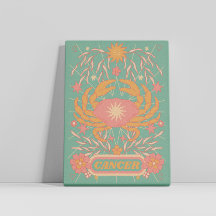 Cancer Céleste Zodiac Pastel Rêves Mur Arts