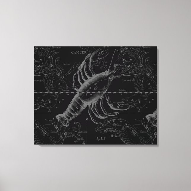 Toile Cancer Constellation Hevelius 1690 Décor (Recto)