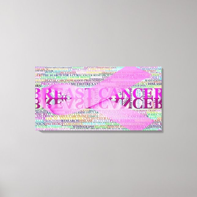 Toile Cancer du sein Ruban Art (Recto)