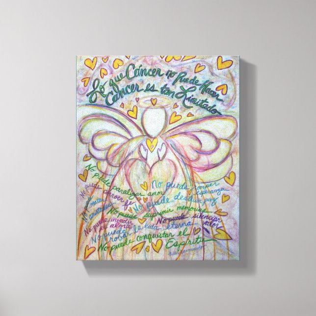 Toile Cáncer No Puede Hacer Angel Canvas Peinture Art (Recto)