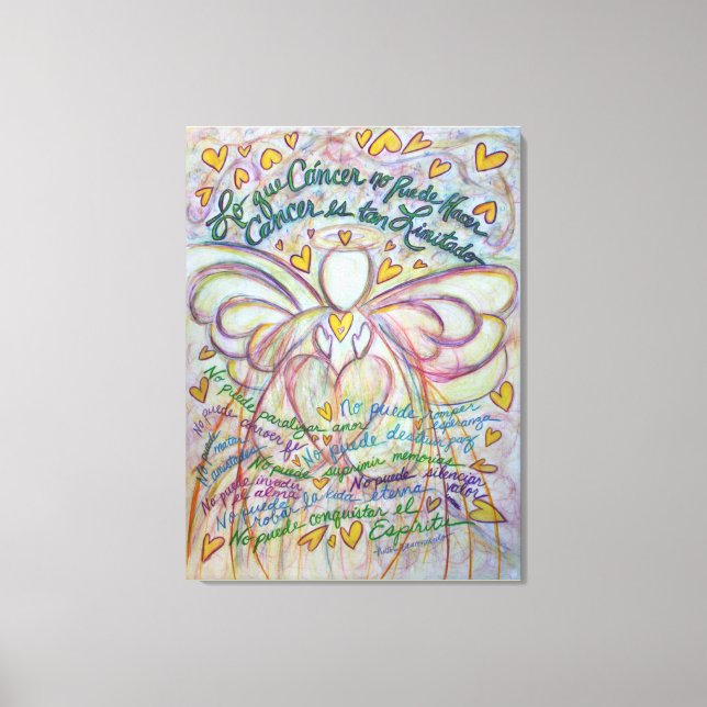 Toile Cáncer No Puede Hacer Angel Canvas Peinture Art (Recto)