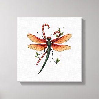 Toile Candy Cane Dragonfly