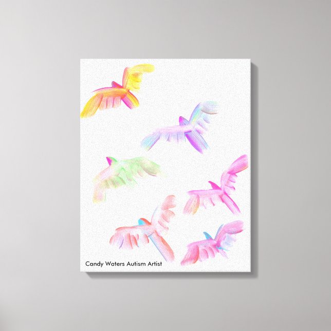 Toile Candy Waters Artiste de l'autisme (Recto)