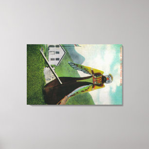 Toile Canoë indien avec le prête-nom dans AlaskaState