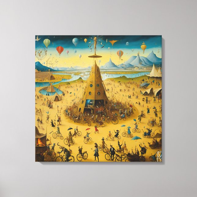 Toile Canvas Bosch and the Chaos of Burning Man (Recto)