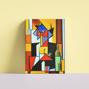 Toile Canvas Cubiste Abstrait Bartender Imprimer