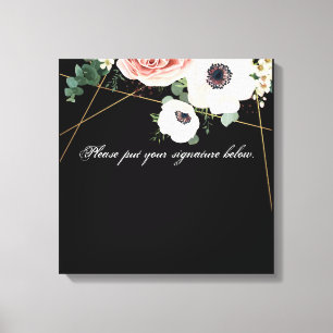 Toile Canvas de 20 po x 20 po Jardin géométrique en toil