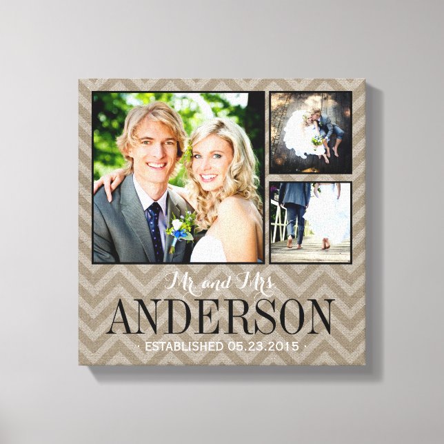 Toile Canvas de collection photo de Mariage rustique (Recto)