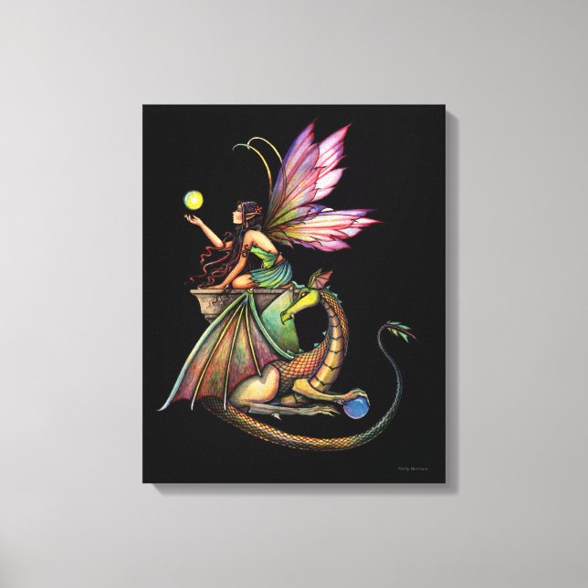 Toile Canvas de fée Orbes Dragon Imprimer (Recto)