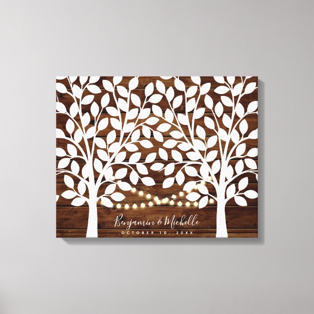 Toile Canvas de livre d'hôtes Rustic Lights - 100 signat (Recto)