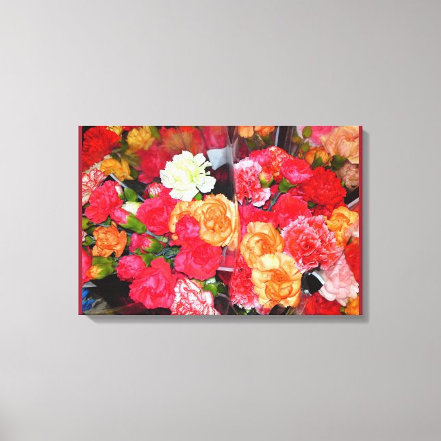 Toile Canvas de mélange de fleurs de carnation (Recto)