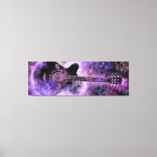 Toile Canvas de musique de guitare Imprimer couleur viol