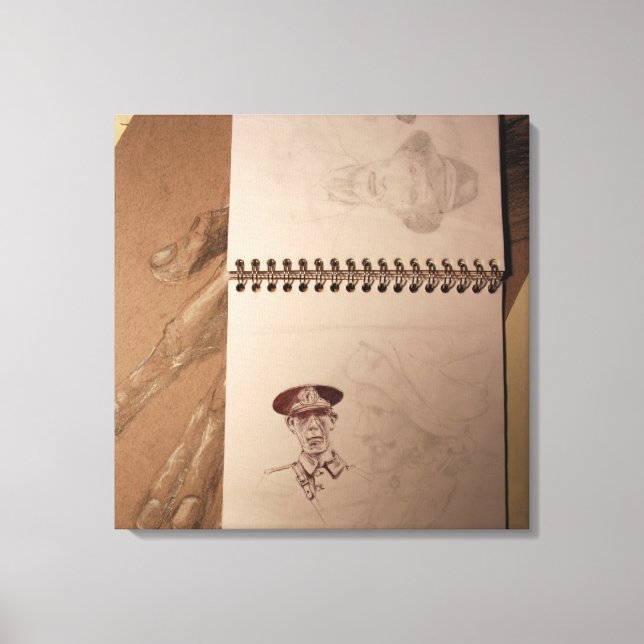 Toile Canvas du carnet de route du soldat russe (Recto)