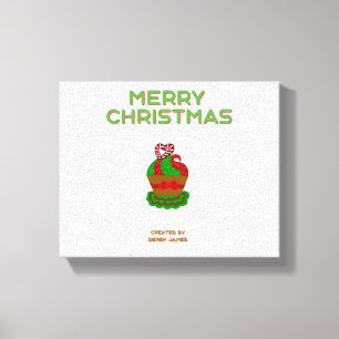 Toile Canvas enveloppé de gâteau de Noël