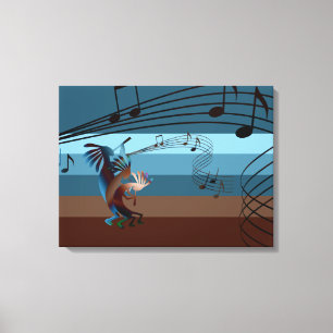 Toile Canvas enveloppé de musique Kokopelli du sud-oues