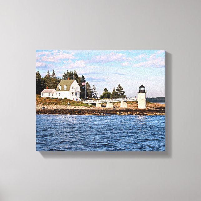 Toile Canvas enveloppé du phare Marshall Point Maine (Recto)