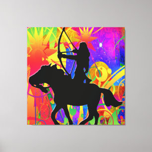 Toile Canvas étirés de chasseur amérindien
