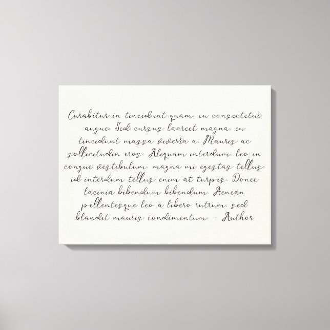 Toile Canvas lyrique de chanson customisée (Recto)
