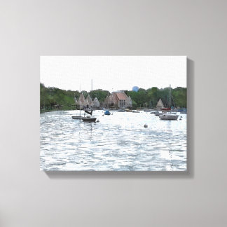 Toile CANVAS : Pavillon du lac Harriet et bateaux_