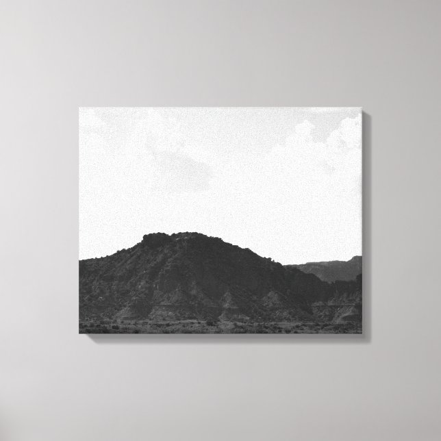 Toile Canyon Canyon de Caprock noir et blanc 16x20 (Recto)
