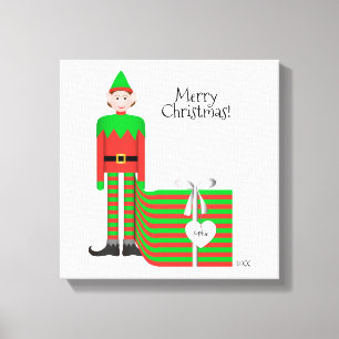 Toile Caoutchouc de Noël Imprimer - Forfait cadeau rayé