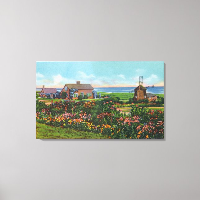 Toile Cape Cod, MassachusettsVue des maisons par (Recto)