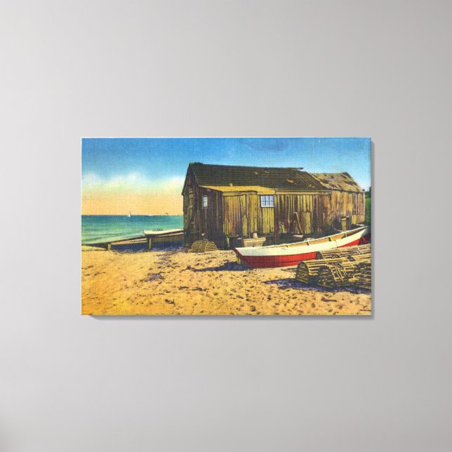 Toile Cape Cod, MassachusettsVue d'une boutique de homar (Recto)