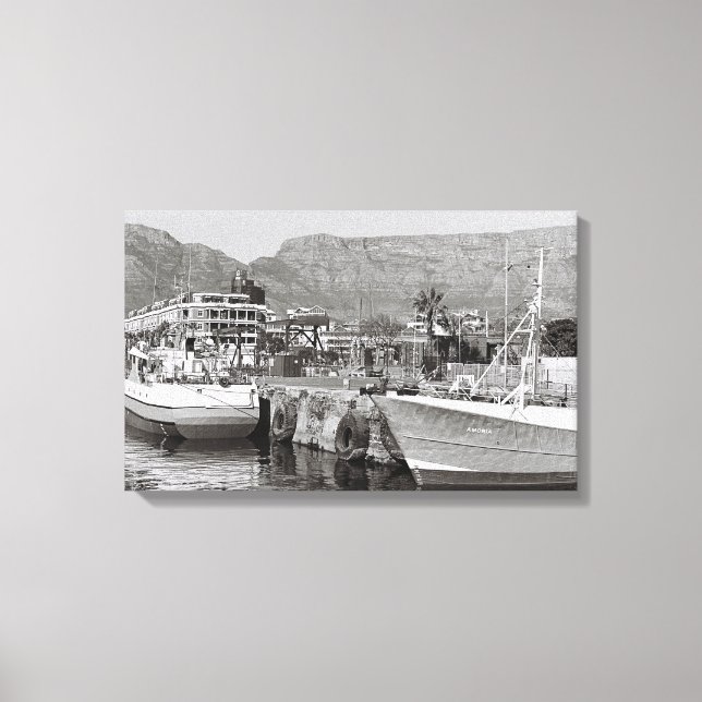Toile Cape Town Waterfront Harbour Canvas Imprimer (Recto)