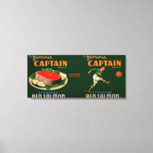 Toile Capitaine Brand Saumon Étiquette